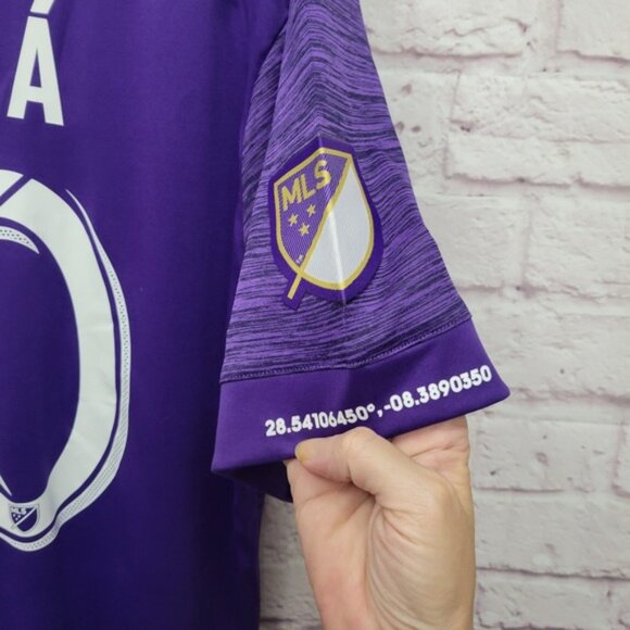 NEW Adidas Orlando City Home Soccer Polo Jersey Mens L Ricardo Kaka #10 Purple - Picture 5 of 10